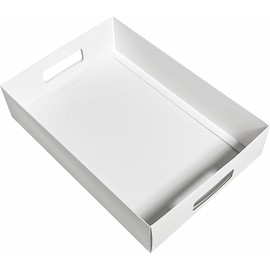 12-Pack 13" X 9" X 3" White Blyss Cookie Crate,Sturdy Cookie Serving Tray Great for Party Platters,Natural Kraft Paper Cardboard Tray use for Packaging and Hold Cookies,Take Out Container,Pack of 12