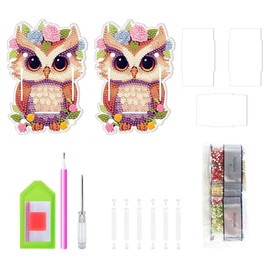 Ylkgogo Diamond Painting Pencil Holder Diamond Art Kits for Kids Aldults Cute Animal Pen Holder Desktop Ornaments Organizer(Owl)