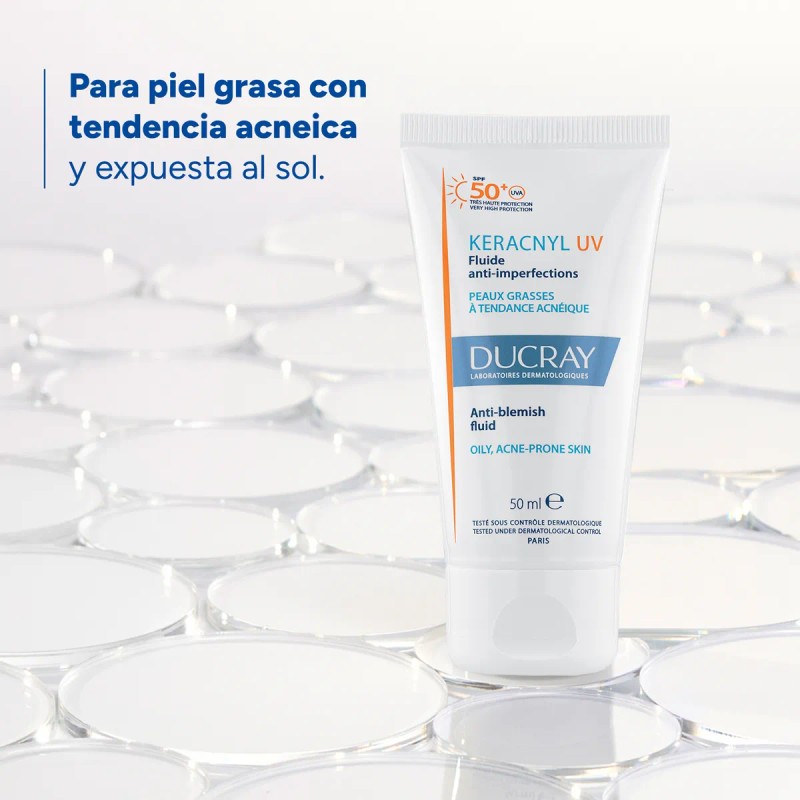 Protector Solar Facial Ducray Keracnyl Fluido Fps Anti Imperfecciones