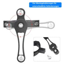 SHULLIN Bicycle Water Bottle Handlebar Mount Bottle Holder Adapter Bicycle Universal MTB Bottle Holder Adapter Aluminium Seat Post Handlebar Mount Bicycle Water Bottle Holder 1 Piece (Silver)