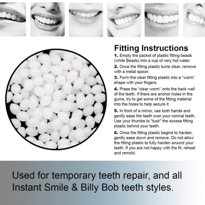 Instant Smile 8 pack THERMAL FITTING BEADS Cosmetic Dr Bailey's