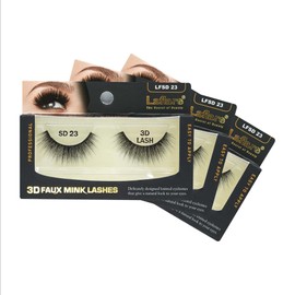 Laflare Premium Silk Lashes 3D FAUX MINK Eyelashes, Light, Reusable, Handmade, Natural Looking, Professional Easy to Apply Eyelashes in a Knitted Style3-3 PACKS BUNDLE SPECIAL (3, SD23)
