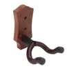2pcs Guitar Wall Hanger Elegant Black Walnut Guitar Wall Mount