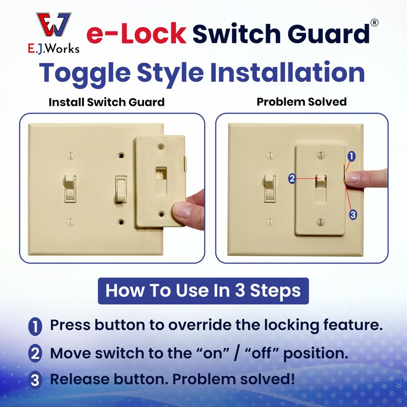 Switch Guard with Slider & Easy ON/OFF Push Button Activation