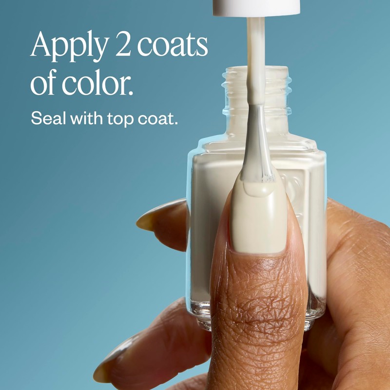 essie Salon-Quality Nail Polish, 8-Free Vegan, Cloudy White, Marshmallow, 0.46