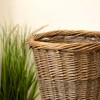 Darthome Antique Wash Round Paper Bin 28x28cm Willow Wicker Brown