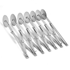 7 Wheel Stainless Steel Pizza Knife Wheel Knife Cutter Adjustable Dough Divider for Pastry Pizza Pasta Cakes Cookies Kitchen Baking Tool