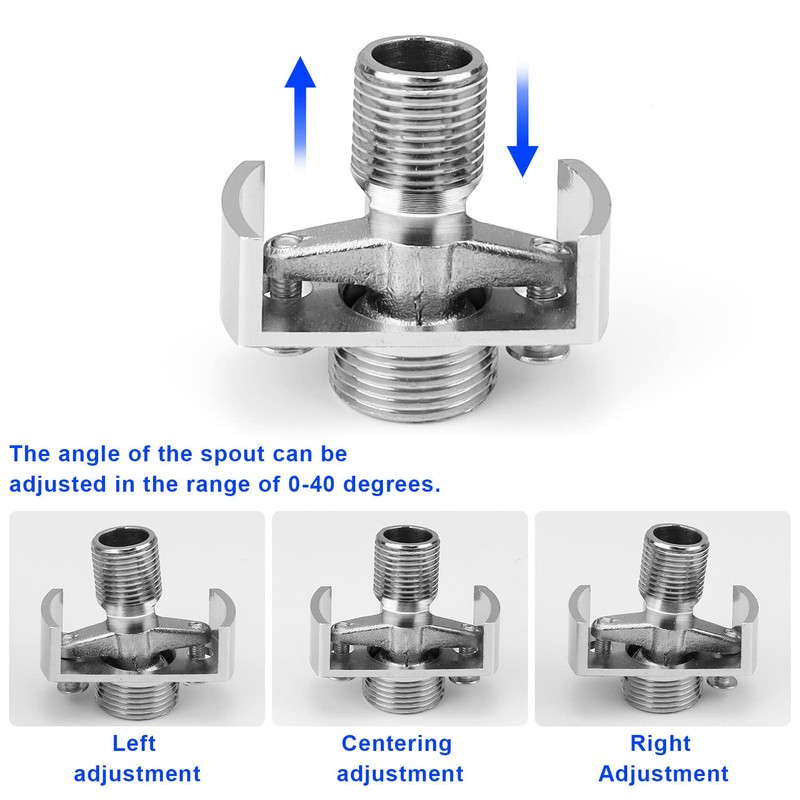 DIYCUT Shower Fitting Adapter Adjustable, Brass Arm Valve Eccentric Corner