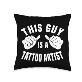 Tattoo Artist Job Designs Tattoo Studio This Guy Artists Ink Master Tattoo Pen Machine Throw Pillow, 16x16, Multicolor