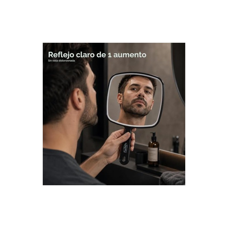 ForPro Professional Collection Espejo de mano prémium con asa, 6.3