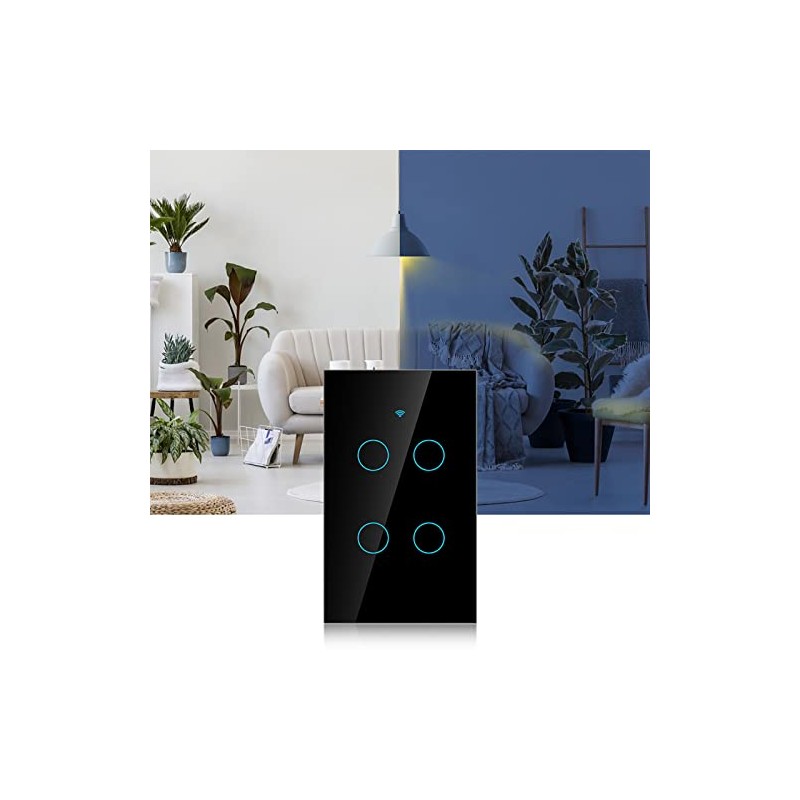 Remote Control, Switch Single Circle Glass Panel Light Switch Work