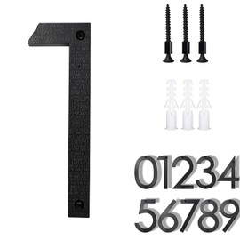 yoocada 10 Inch House Numbers Large Floating Address Numbers, Modern Address Numbers Black Acrylic House Number Sign Address Plaque for House Outside (1)
