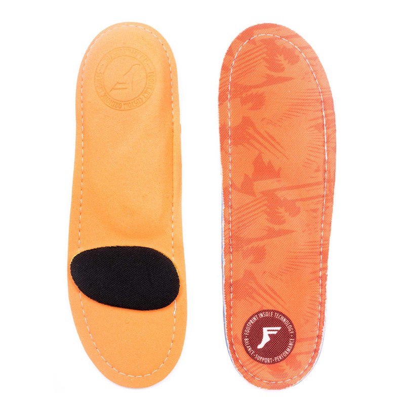 Footprint Insole Technology Kingfoam Orthotic Insoles Orange Camo Size 13/13.5