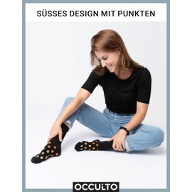 Occulto Women's Colourful Socks with Dots Pack of 8 (Model: Lina), mix