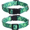 2 Pack St.Patrick's Day Dog Collar Adjustable Four Leaf Clover