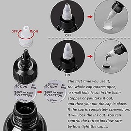 Black Tattoo Ink - Latest Tribal Colouring Permanent Body Makeup Super Black (120 ml)