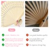 3PCS Folding Hand Fans with Tassel and Fabric Sleeves, Bamboo