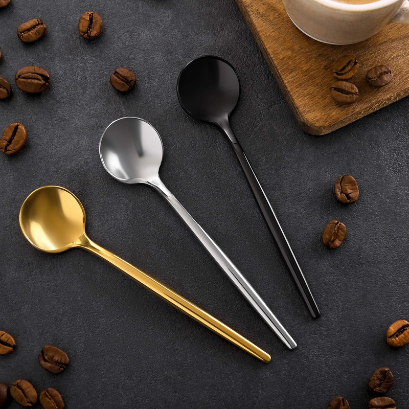 GRÄWE Provence Espresso Spoons, Black, Pack of 6, Espresso Spoons