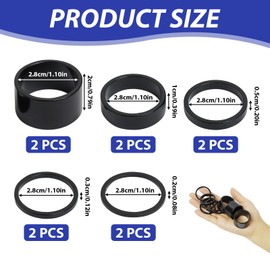 EuAcesry Set of 10 Aluminum 28.4mm Bicycle Stem Spacers 5 Sizes Fork and Handlebar Washers Compatible with Road B-M-X and M-T-B