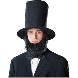 Abraham Lincoln Costume Hat With Beard