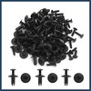 VekAuto 50Pcs 5mm Hole 15mm Dia Plastic Rivets Fastener Clips