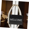 ROSENICE Black Board Hanging Wood Chalkboard for Both Sides
