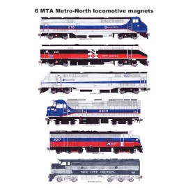 MTA Metro-North Commuter Railroad Locomotives 6 magnets Andy Fletcher