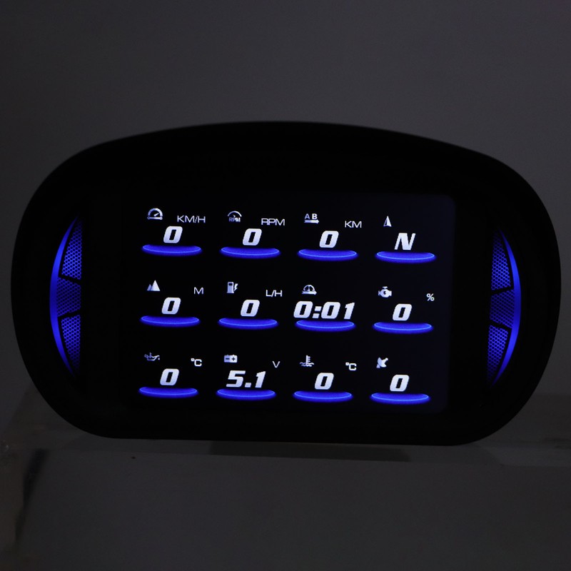 Car HUD Display OBD2 GPS Mode with Inclinometer Compass Speed