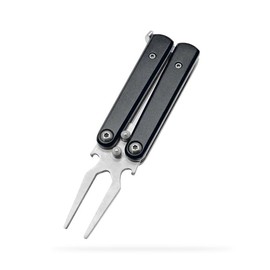 Arttodo Folding Butterfly Golf Divot Tool with Bottle Opener, Compact, Durable & Stylish Golf Accessories, Great Golf Gift for Him:_Black