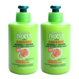 Garnier Fructis Sleek & Shine Intensely Smooth Leave-In Conditioning Cream, 300ml, 2 pieces / 가르니에 프럭티스 슬릭 & 샤인 인텐슬리 스무스 리브 인 컨디셔닝 크림, 300ml, 2개
