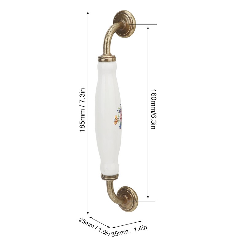 4 Sets Ceramic Handle European Style 160mm Hole Distance Cabinet