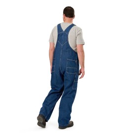 Berne Men's Heritage Unlined Washed Denim Bib Overall, 54W X 32L, Stone Wash Dark