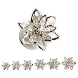 Kubooz Fashion Colourful Dream Flower Elegant Ear Plugs Tunnel Measuring Devices Wedge Piercings Jewellery, Stainless Steel