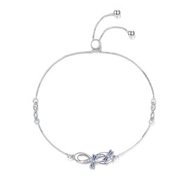 CUPENDA Dragonfly Bracelets for Women S925 Sterling Silver Dragonfly Jewelry Birthday Gifts for Friends Sister