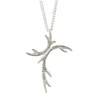 Men's Silver Plated Antler Cross Necklace - Truth Hunter