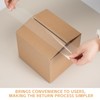 PAJIXANTHIC 100 Pack Precut Return Tape Strips 2"x12" Precut Clear