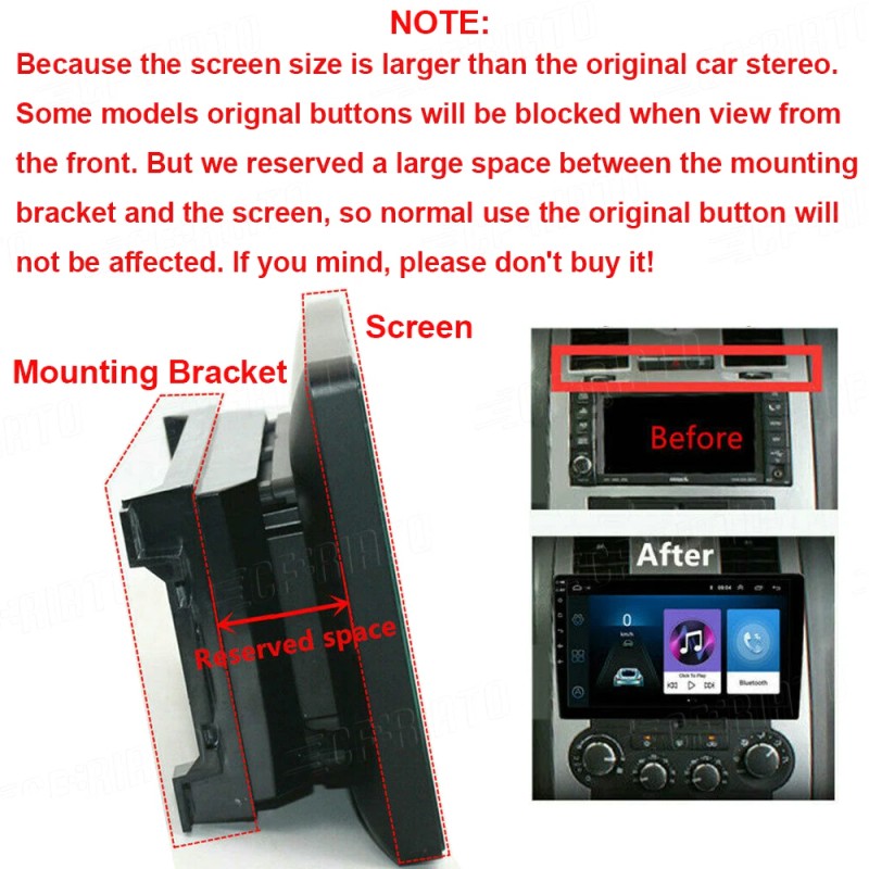 CFRIATO For 2009-2012 Dodge RAM 1500 2500 3500 Carplay Car