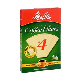Melitta Super Premium #4 Natural Brown Coffee Filters, 40 ct (Pack of 6)