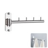 KRISFD Stainless Steel Coat Hook, Wall Clothes Rack, Foldable Towel