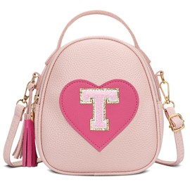 KKXIU Purse Gifts for Girls Cute Little Girl Crossbody Bag Heart Kids Small Backpack with Tassel (T)