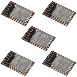5Pcs ESP8266 ESP-12F WiFi Serial Module Microcontroller 802.11N Module Wireless Transceiver Remote Port Network Development Board for Arduino NodeMCU MicroPython