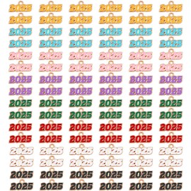 96pcs 2025 Charms, Mini Small Tiny Pendant Ornaments Decoration Miniature 2025 Graduation Cap Tassel Charms for Jewelry Making Keychain Necklace Bracelets DIY Crafts Supplies Grad Gifts (Muti-Color)