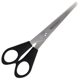 Westcott Lefty Scissors - 6” Black Plastic Handle, Extra-Sharp Stainless Steel Blade - Paper, Household & Craft Scissors