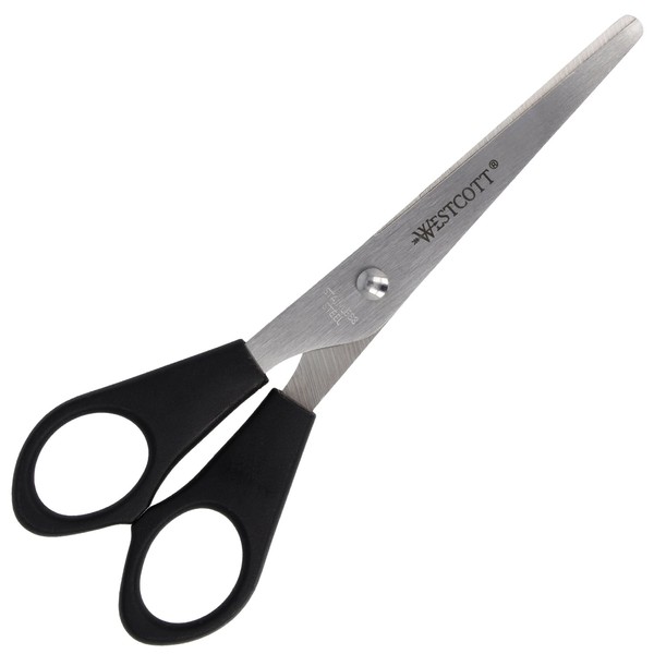 Westcott Lefty Scissors - 6” Black Plastic Handle, Extra-Sharp Stainless