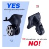 Fundas Silicona Luvan 8 Piezas Negro para Ruedas de Maleta