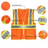 SULWZM High Visibility Reflective Safety Vest with Zipper and Pockets