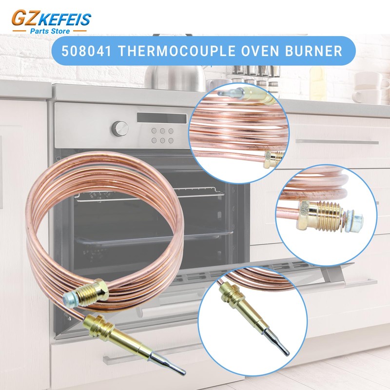 GZKEFEIS Compatible with Bertazzoni 508041 Thermocouple Oven Burner Replacement -