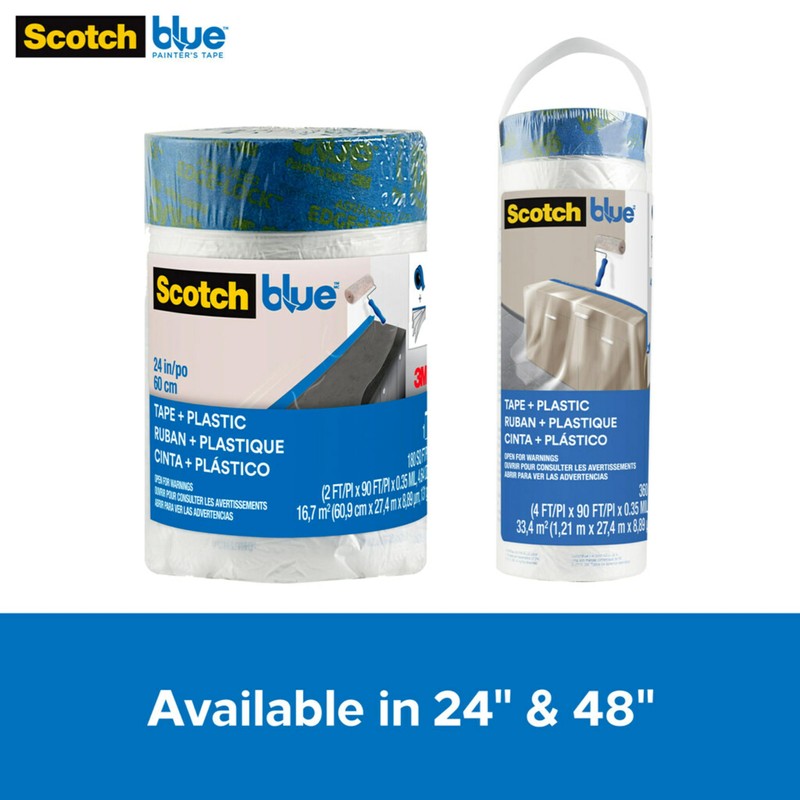 ScotchBlue Pre Plastic Painters Tape, 48 in x 30yd, Tape
