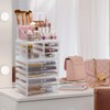 Sorbus Large Clear Makeup Organizer - Detachable 4-Piece Jewelry &
