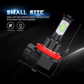 CHUSYYRAY 4x H9 H11 LED Headlight Bulbs 8000K Ice Blue For Kawasaki ZX14r 2006-2015